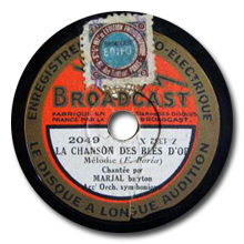 etiquette de disque 	Broadcast n? 2049 La chanson des blés d'or